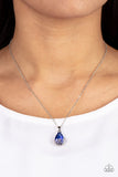 Flower Patch Fabulous - Blue Necklace - Paparazzi Accessories Necklace FS-Bedazzle Me Pretty Mobile Fashion Boutique