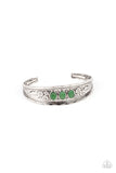 Flower Patch Picnic - Green Bracelet - Paparazzi Accessories Bracelet Bedazzle Me Pretty Mobile Fashion Boutique
