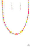 Flower Power Pageant - Pink Necklace - Paparazzi Accessories Necklace Bedazzle Me Pretty Mobile Fashion Boutique