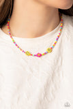 Flower Power Pageant - Pink Necklace - Paparazzi Accessories Necklace Bedazzle Me Pretty Mobile Fashion Boutique