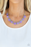 Flower Powered - Purple Necklace - Paparazzi Accessories Necklace Bedazzle Me Pretty Mobile Fashion Boutique