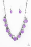 Flower Powered - Purple Necklace - Paparazzi Accessories Necklace Bedazzle Me Pretty Mobile Fashion Boutique