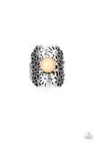 Flower Shower - Brown Ring - Paparazzi Accessories Ring Bedazzle Me Pretty Mobile Fashion Boutique