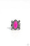 Flower SWIRL - Pink Ring - Paparazzi Accessories Ring Bedazzle Me Pretty Mobile Fashion Boutique