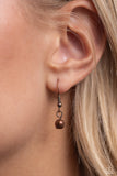 Flowering Fame - Copper Necklace - Paparazzi Accessories Necklace Bedazzle Me Pretty Mobile Fashion Boutique