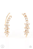Flowery Finale - Gold Post Earrings - Paparazzi Accessories Post Earrings Bedazzle Me Pretty Mobile Fashion Boutique