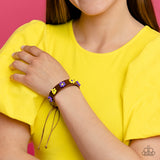 Flowery Frontier - Purple Bracelet - Paparazzi Accessories Bracelet Bedazzle Me Pretty Mobile Fashion Boutique