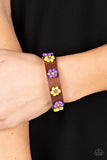 Flowery Frontier - Purple Bracelet - Paparazzi Accessories Bracelet Bedazzle Me Pretty Mobile Fashion Boutique