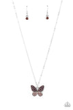 Flutter Forte - Purple Necklace - Paparazzi Accessories Necklace Bedazzle Me Pretty Mobile Fashion Boutique