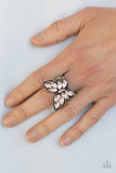 Fluttering Fashionista - Pink Ring - Paparazzi Accessories Ring Bedazzle Me Pretty Mobile Fashion Boutique