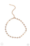 Fluttering Festival - Rose Gold Necklace - Paparazzi Accessories Necklace Bedazzle Me Pretty Mobile Fashion Boutique