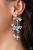 Fluttering Finale - Multi Post Earrings - Paparazzi Accessories Post Earrings Bedazzle Me Pretty Mobile Fashion Boutique