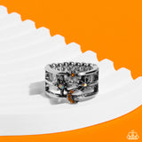 Fly Me To The Stars - Orange Ring - Paparazzi Accessories Ring Bedazzle Me Pretty Mobile Fashion Boutique