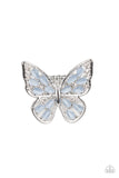 Flying Fashionista - Blue Ring - Paparazzi Accessories Ring Bedazzle Me Pretty Mobile Fashion Boutique
