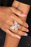 Flying Fashionista - Pink Ring - Paparazzi Accessories Ring Bedazzle Me Pretty Mobile Fashion Boutique