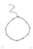 FLYING in Wait - White Necklace - Paparazzi Accessories Necklace Bedazzle Me Pretty Mobile Fashion Boutique