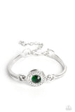 Focused and Fabulous - Green Bracelet - Paparazzi Accessories Bracelet Bedazzle Me Pretty Mobile Fashion Boutique