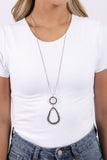 Focused Fashion - Silver Necklace - Paparazzi Accessories Necklace Bedazzle Me Pretty Mobile Fashion Boutique
