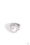 Folded Flair - Pink Ring - Paparazzi Accessories Ring Bedazzle Me Pretty Mobile Fashion Boutique