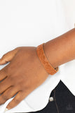 Follow The Wildflowers - Brown Bracelet - Paparazzi Accessories Bracelet Bedazzle Me Pretty Mobile Fashion Boutique