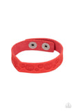Follow The Wildflowers - Red Bracelet - Paparazzi Accessories Bracelet Bedazzle Me Pretty Mobile Fashion Boutique