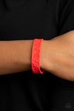 Follow The Wildflowers - Red Bracelet - Paparazzi Accessories Bracelet Bedazzle Me Pretty Mobile Fashion Boutique