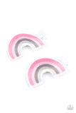 Follow Your Rainbow - Pink Hair Clip - Paparazzi Accessories Hair Clip Bedazzle Me Pretty Mobile Fashion Boutique