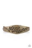 Fond of Florals - Brass Bracelet - Paparazzi Accessories Bracelet Bedazzle Me Pretty Mobile Fashion Boutique