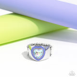 Fond Regard - Blue Ring - Paparazzi Accessories Ring Bedazzle Me Pretty Mobile Fashion Boutique