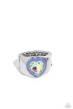 Fond Regard - Blue Ring - Paparazzi Accessories Ring Bedazzle Me Pretty Mobile Fashion Boutique