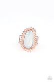 For ETHEREAL! - Rose Gold Ring - Paparazzi Accessories Ring Bedazzle Me Pretty Mobile Fashion Boutique