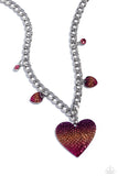 For the Most HEART - Pink Necklace - Paparazzi Accessories Necklace Bedazzle Me Pretty Mobile Fashion Boutique