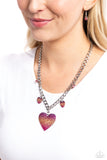 For the Most HEART - Pink Necklace - Paparazzi Accessories Necklace Bedazzle Me Pretty Mobile Fashion Boutique