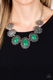 Forever and EVERGLADE - Green Necklace - Paparazzi Accessories Necklace Bedazzle Me Pretty Mobile Fashion Boutique