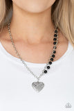 Forever In My Heart - Black Necklace - Paparazzi Accessories Necklace Bedazzle Me Pretty Mobile Fashion Boutique
