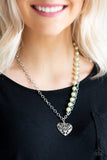 Forever In My Heart - Yellow Necklace - Paparazzi Accessories Necklace Bedazzle Me Pretty Mobile Fashion Boutique