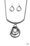 Forged in Fabulous - Black Necklace - Paparazzi Accessories Necklace Bedazzle Me Pretty Mobile Fashion Boutique