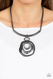 Forged in Fabulous - Black Necklace - Paparazzi Accessories Necklace Bedazzle Me Pretty Mobile Fashion Boutique