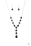Forget the Crown - Black Necklace - Paparazzi Accessories Necklace Bedazzle Me Pretty Mobile Fashion Boutique