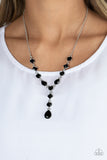 Forget the Crown - Black Necklace - Paparazzi Accessories Necklace Bedazzle Me Pretty Mobile Fashion Boutique