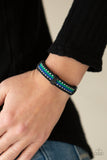 Forging a Trail - Blue Bracelet - Paparazzi Accessories Bracelet Bedazzle Me Pretty Mobile Fashion Boutique