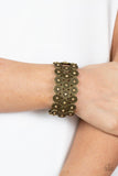 Forgotten Treasure - Brass Bracelet - Paparazzi Accessories Bracelet Bedazzle Me Pretty Mobile Fashion Boutique