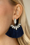 Formal Flair - Blue Earrings - Paparazzi Accessories Earrings Bedazzle Me Pretty Mobile Fashion Boutique