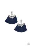 Formal Flair - Blue Earrings - Paparazzi Accessories Earrings Bedazzle Me Pretty Mobile Fashion Boutique