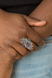 Formal Floral - Red Ring - Paparazzi Accessories Ring Bedazzle Me Pretty Mobile Fashion Boutique