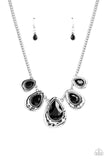 Formally Forged - Black Necklace - Paparazzi Accessories Necklace Bedazzle Me Pretty Mobile Fashion Boutique