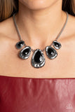 Formally Forged - Black Necklace - Paparazzi Accessories Necklace Bedazzle Me Pretty Mobile Fashion Boutique