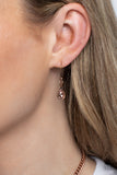 Formally Forged - Copper Necklace - Paparazzi Accessories Necklace Bedazzle Me Pretty Mobile Fashion Boutique