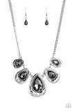 Formally Forged - Silver Necklace - Paparazzi Accessories Necklace Bedazzle Me Pretty Mobile Fashion Boutique