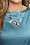 Formally Forged - Silver Necklace - Paparazzi Accessories Necklace Bedazzle Me Pretty Mobile Fashion Boutique
